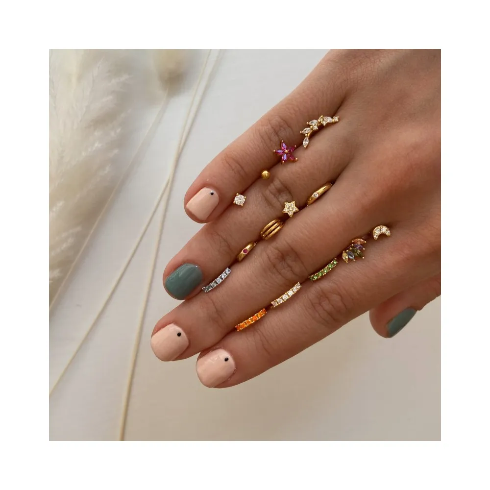 Piercing Mini Star Circonitas Oro
