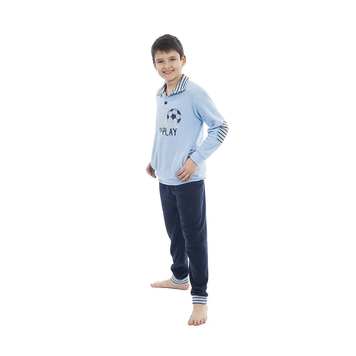 PIJAMA DIBUJO FOOTBALL CON BOLSILLOS