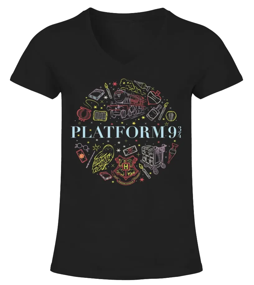 Platform 9 3/4 Camiseta cuello pico Mujer