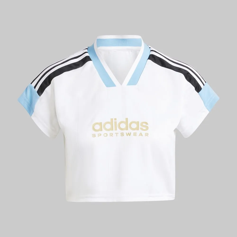 PLAYERA ADIDAS TIRO CUT 3STRIPES CROP MUJER