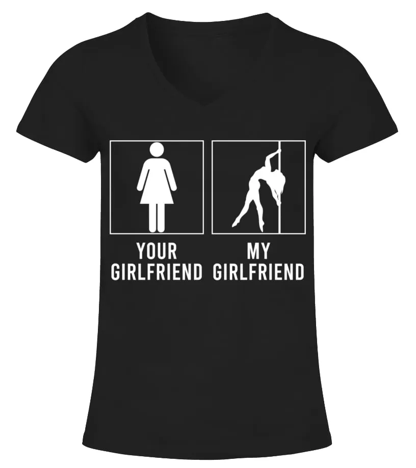 POLE DANCING GIRLFRIEND Camiseta cuello pico Mujer