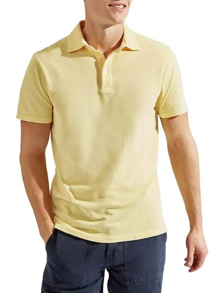 polo hackett dyed amarillo para hombre