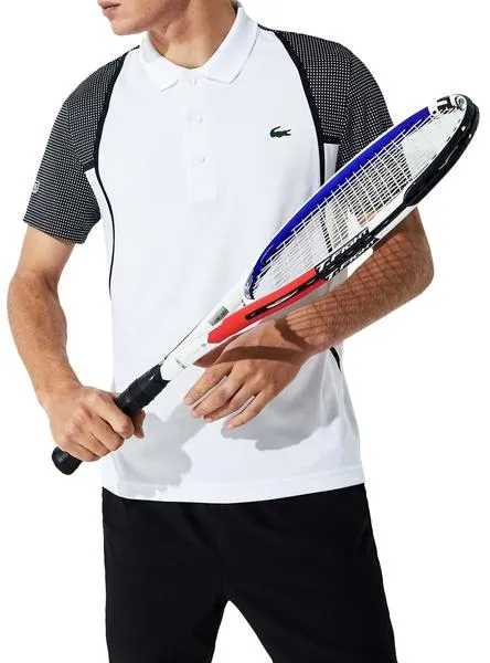 polo lacoste tennis blanco para hombre
