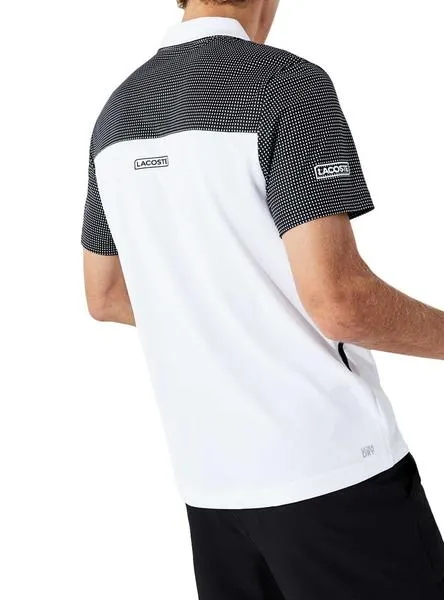 polo lacoste tennis blanco para hombre