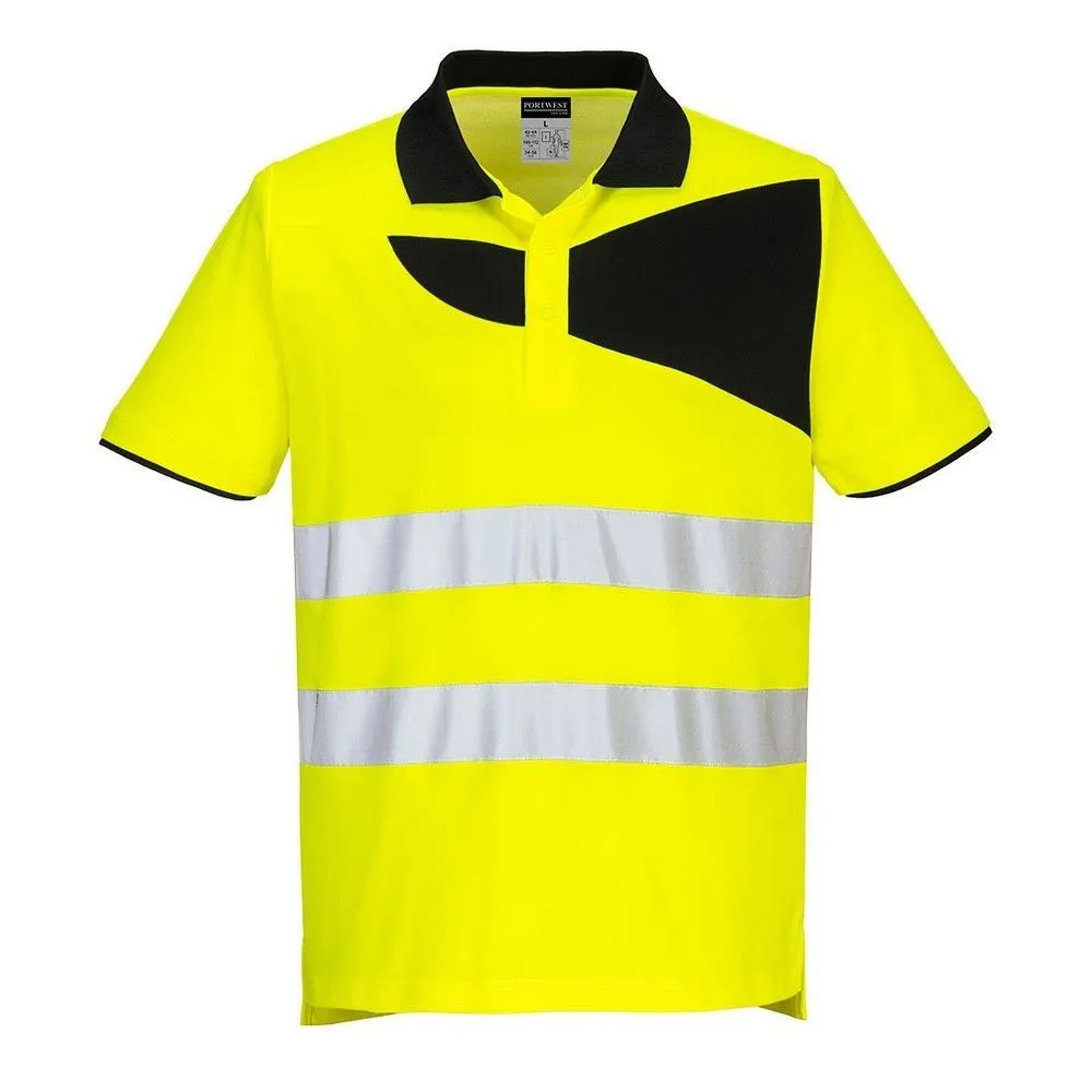 Polo PW2 de alta visibilidad de manga corta 