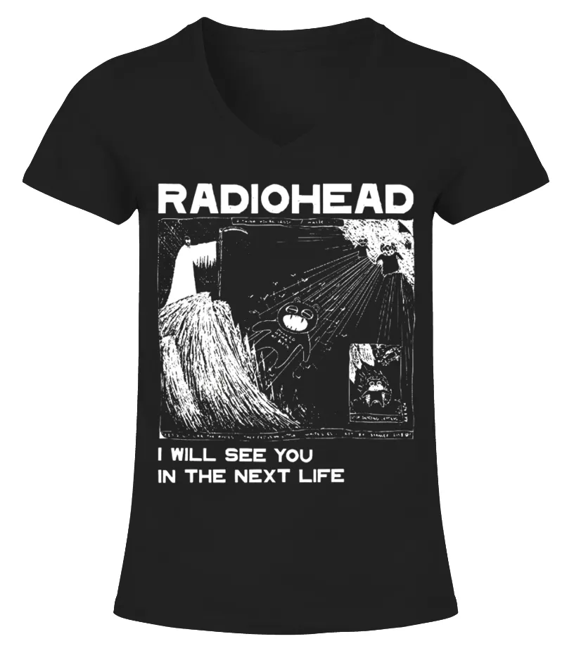 Radiohead BK (33) Camiseta cuello pico Mujer