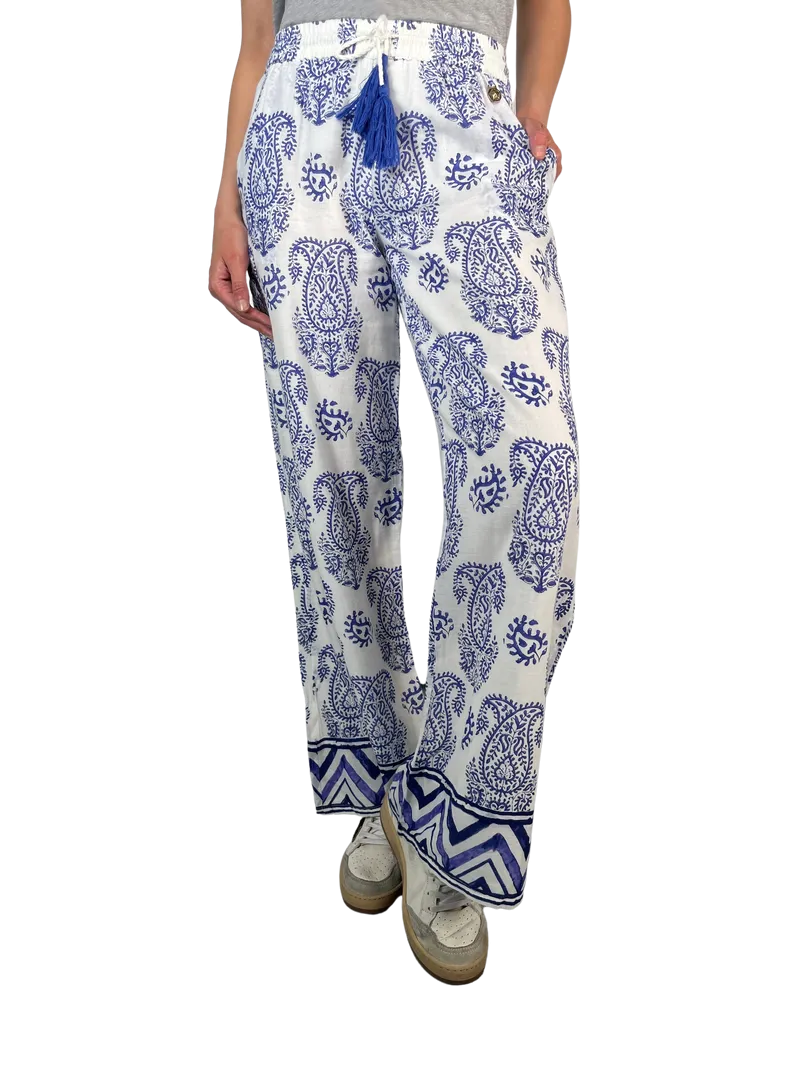 RAPSODIA Pantalón Paisley Azul