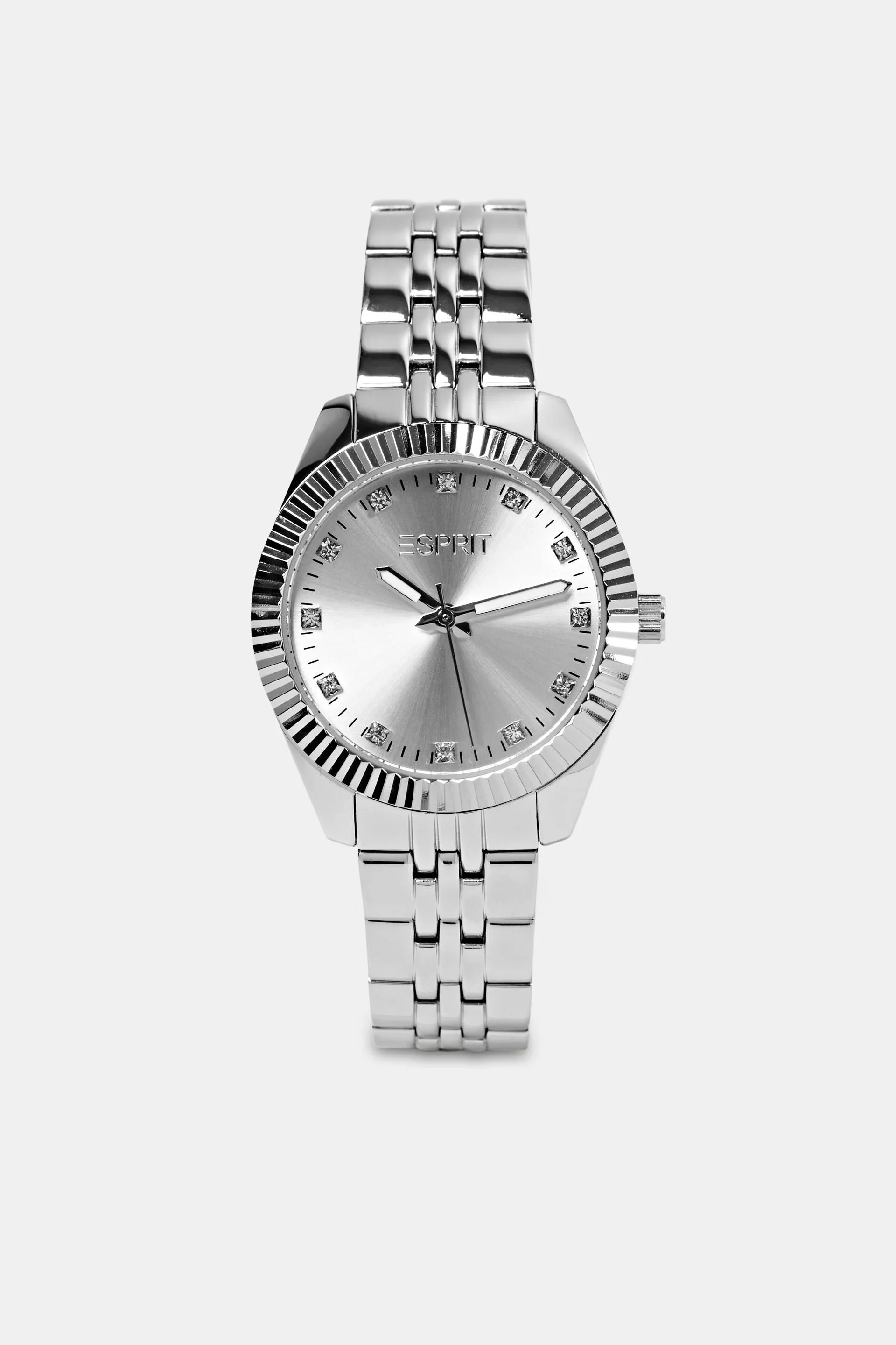 Reloj de acero inoxidable con circonitas