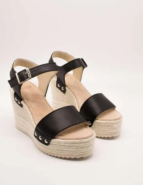 Sandalia Castell 2384 Retro Ciervo Negro de Mujer