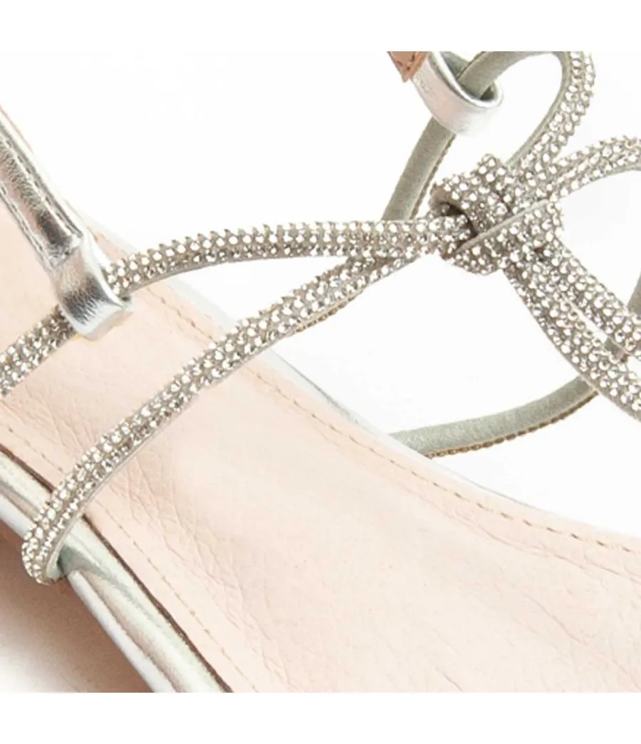 Sandalia Con Tacon Para Mujer.  Montevita  Sandalo2  91744 Plateado