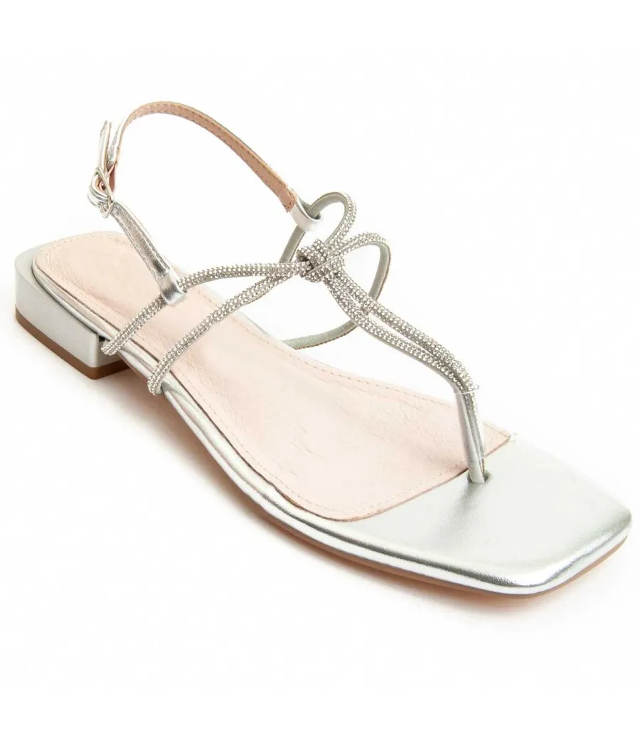 Sandalia Con Tacon Para Mujer.  Montevita  Sandalo2  91744 Plateado