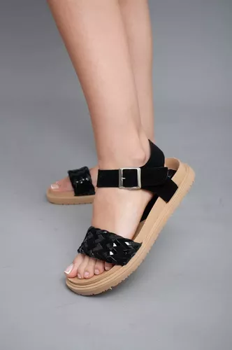 SANDALIAS DE MUJER BAJA FAJA TRENZADA MODA LIVIANA ART410