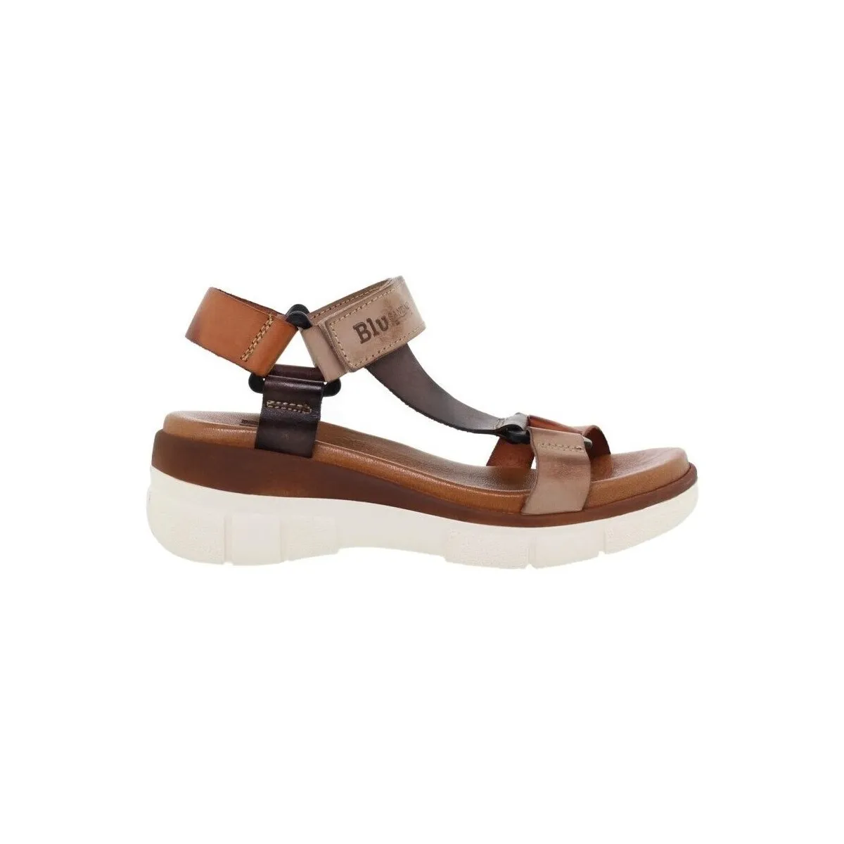 Sandalias de piel con cuña by
