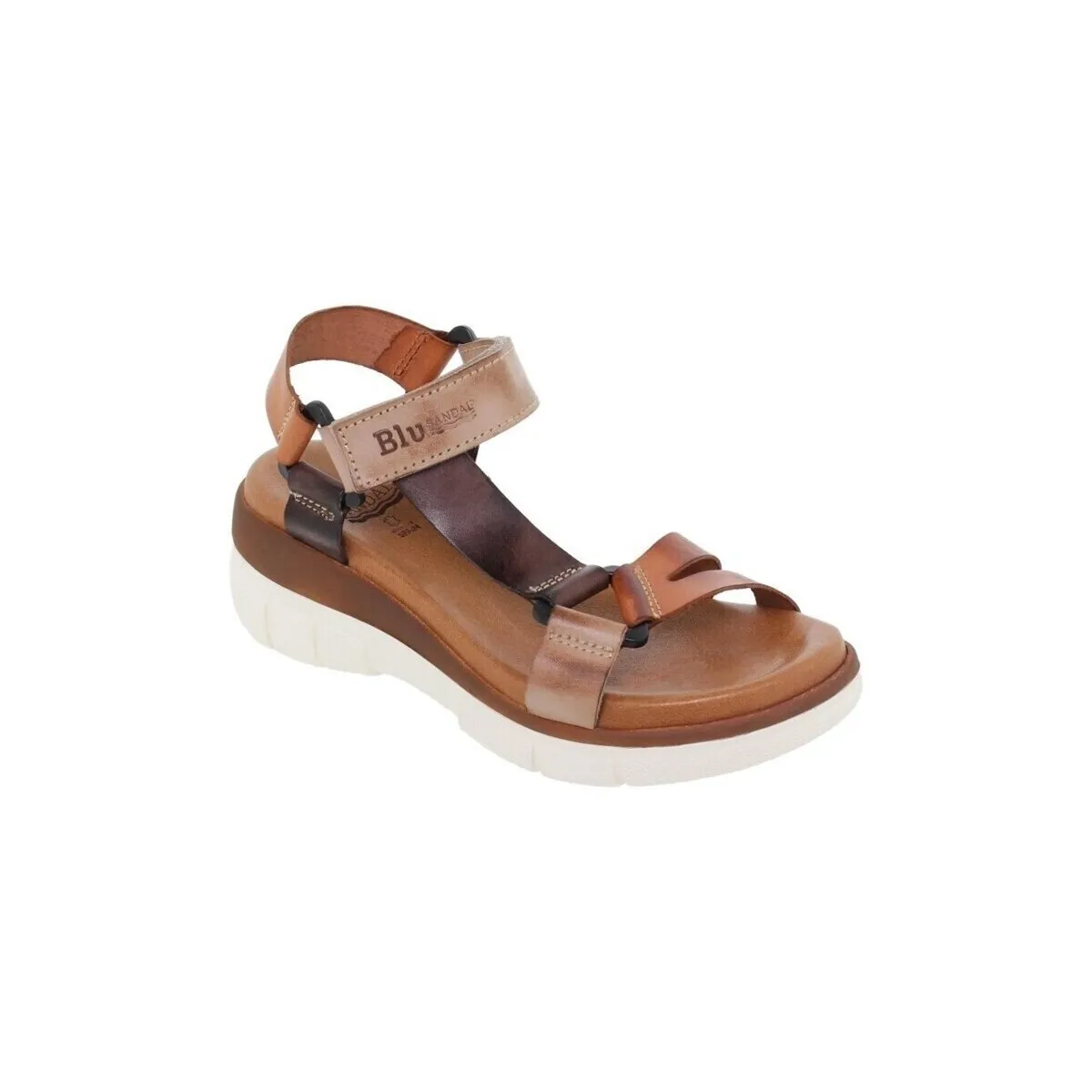 Sandalias de piel con cuña by