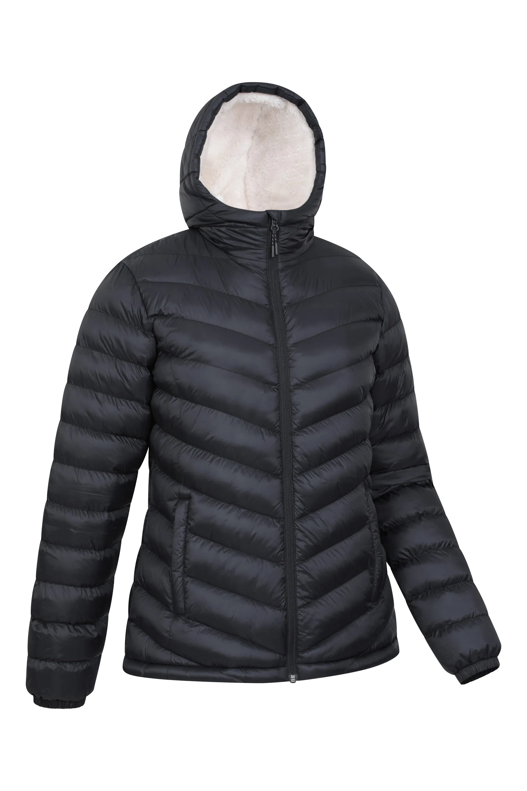 Seasons chaqueta acolchada con forro de piel para mujer