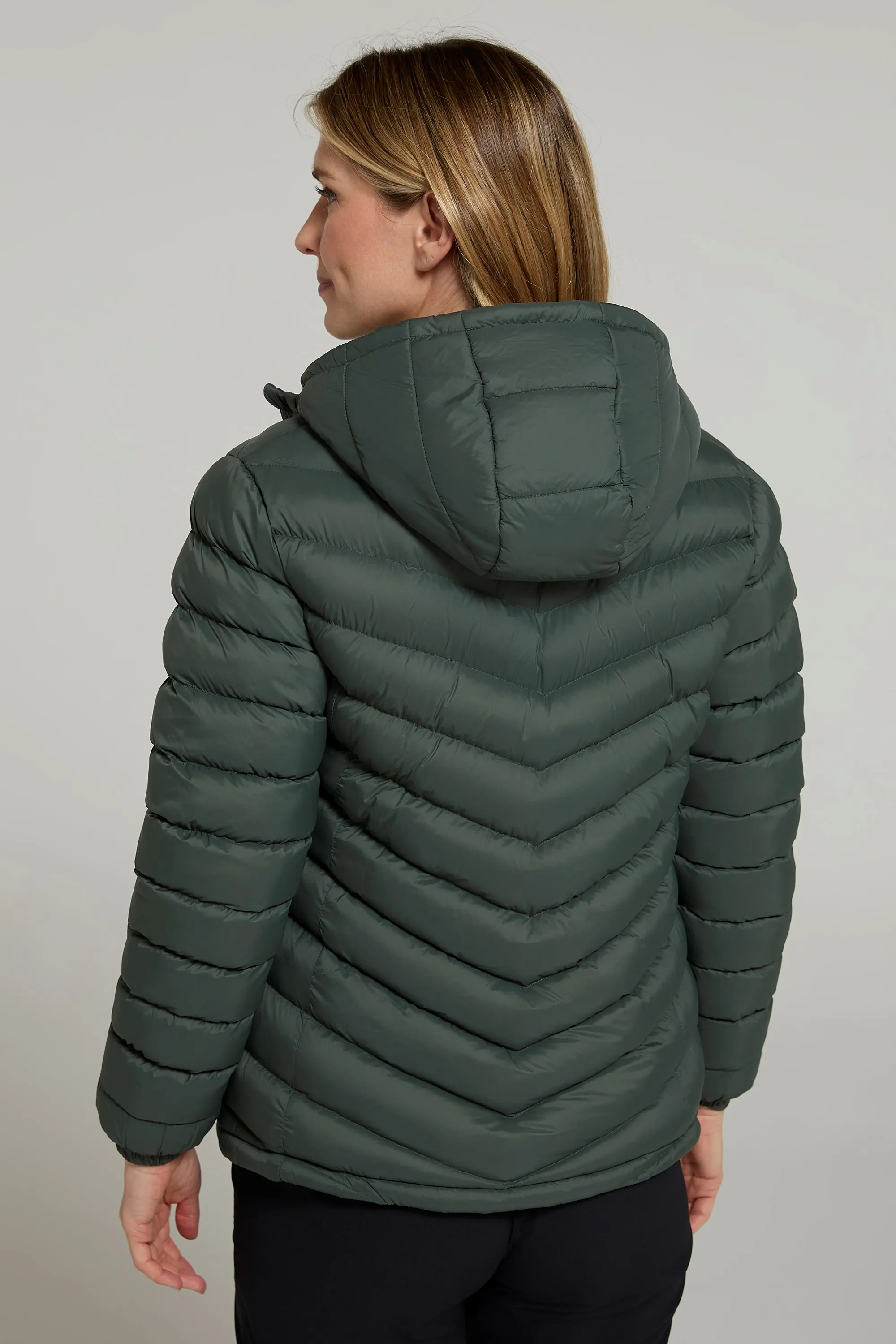 Seasons chaqueta acolchada con forro de piel para mujer
