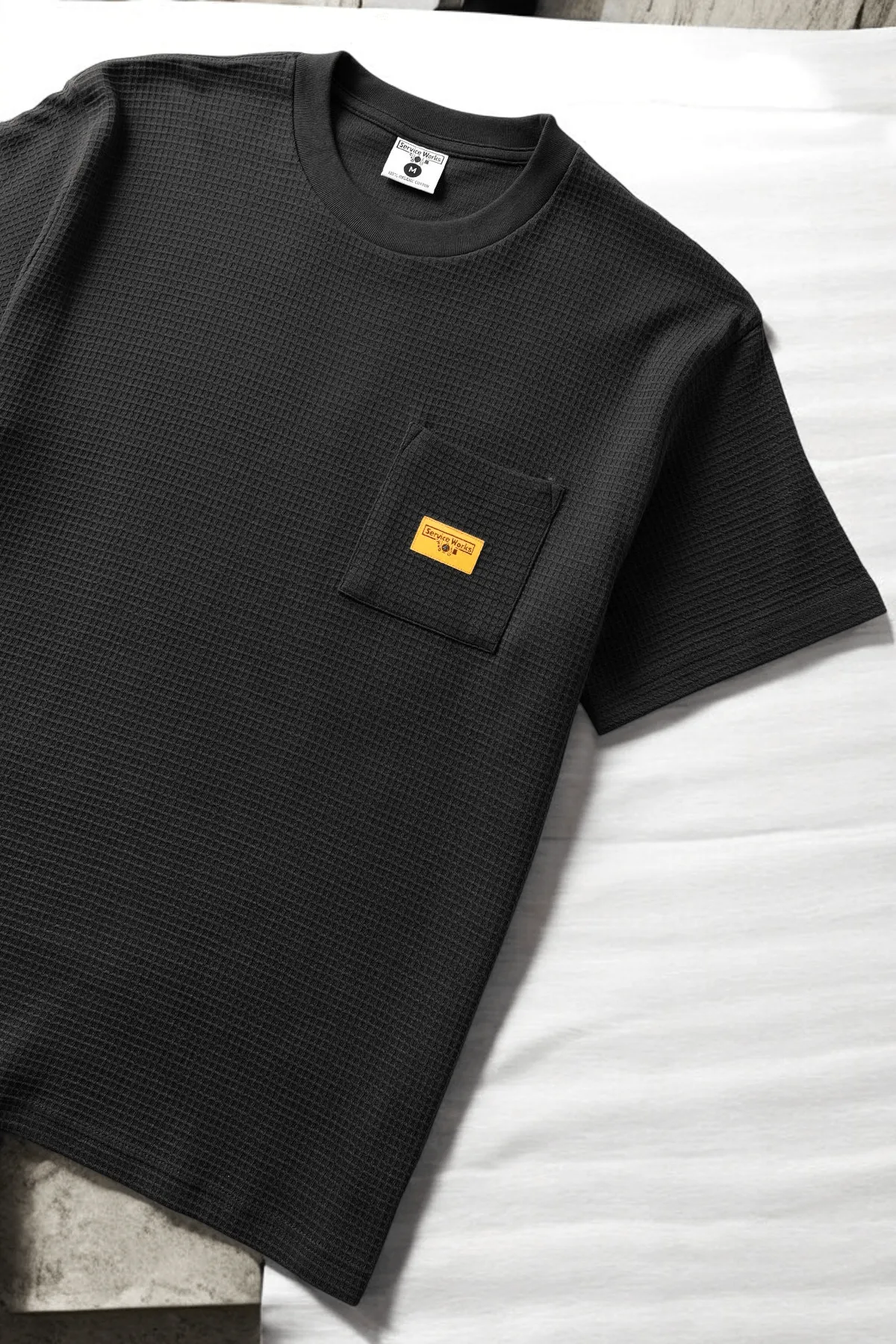 Service Works – Camiseta Waffle pocket black