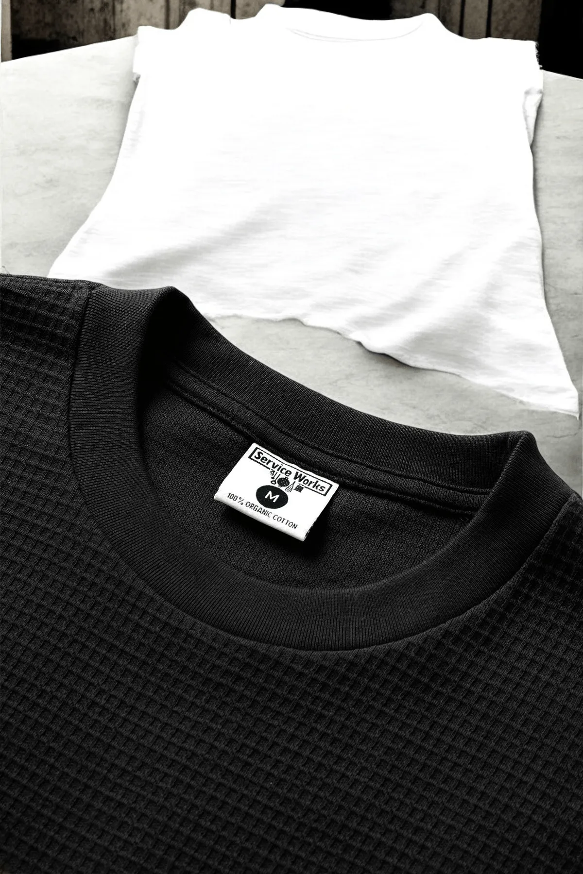 Service Works – Camiseta Waffle pocket black