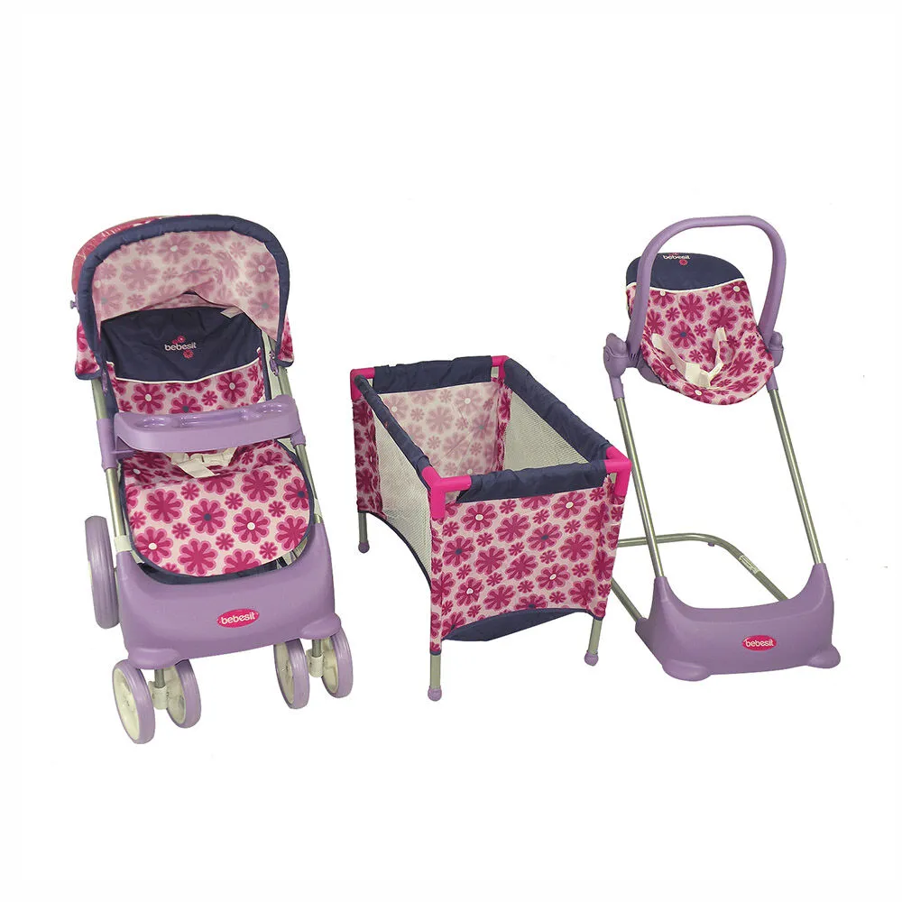 Set Coche Muñeca Bebesit