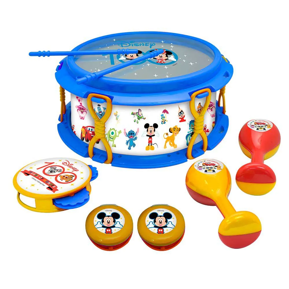 Set Musical En Tambor 6 Instrumentos Disney 100 Años