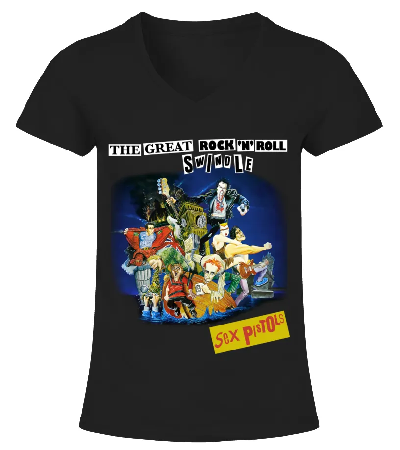 Sex Pistols BK (10) Camiseta cuello pico Mujer