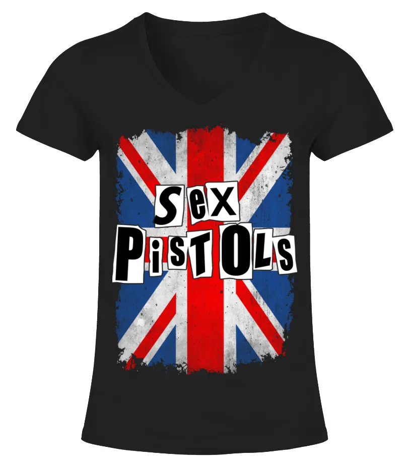 Sex Pistols BK (9) Camiseta cuello pico Mujer