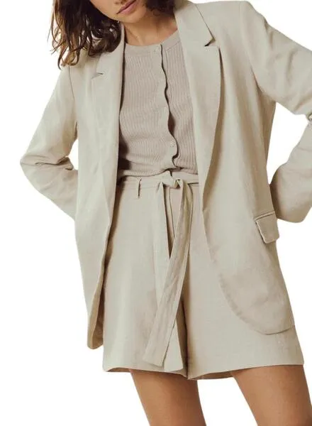 Shorts Vila Jolanda Beige Para Mujer