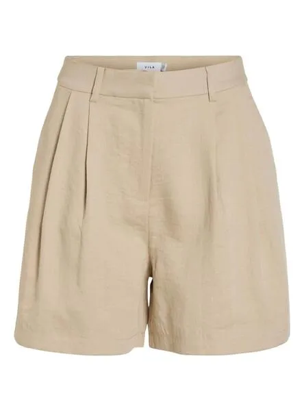 Shorts Vila Viflea Beige Para Mujer