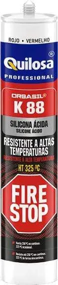 SILICONA ALTA TEMPERATURA K88 ORBASIL ROJA  PACK 12 UNIDADES