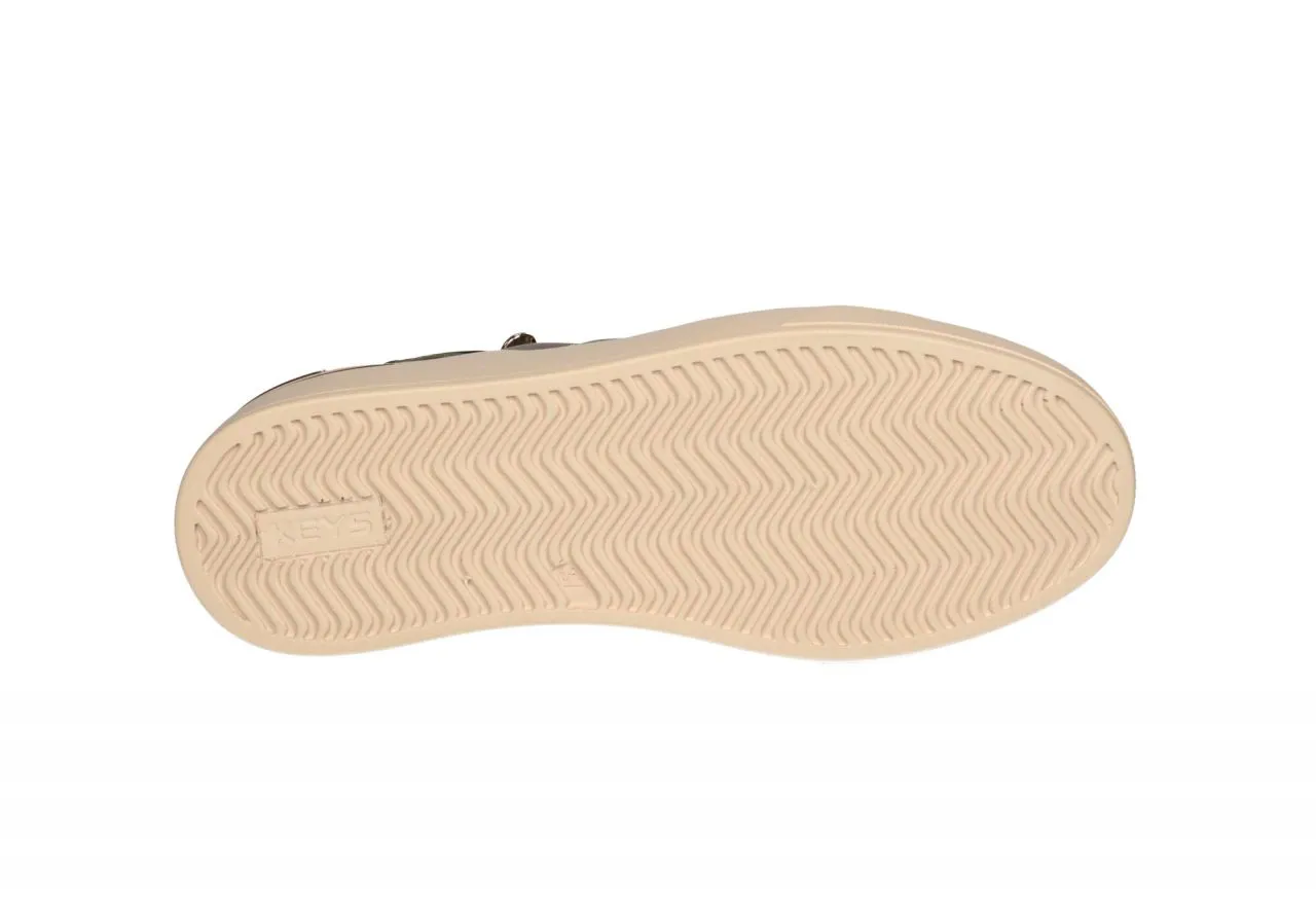 Sneaker Metalizado 2 Cremalleras Lados Acolchados Talon Camuflaje