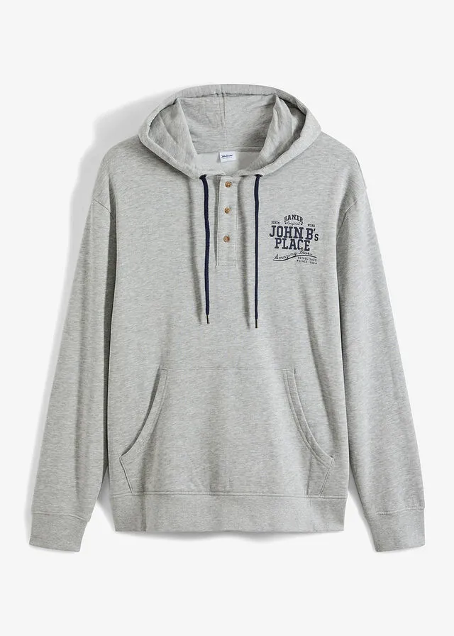 Sudadera con capucha Gris claro jaspeado