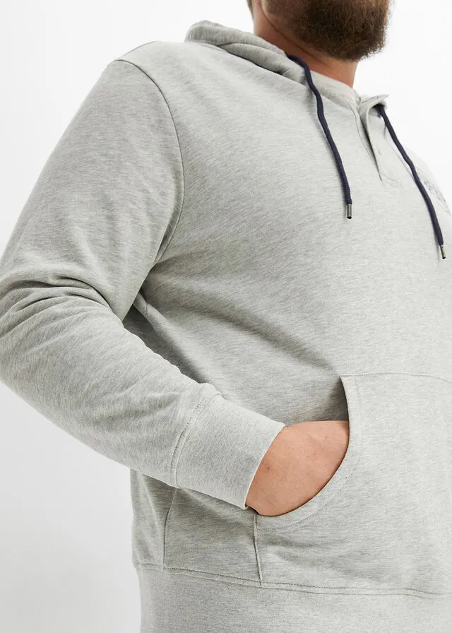 Sudadera con capucha Gris claro jaspeado