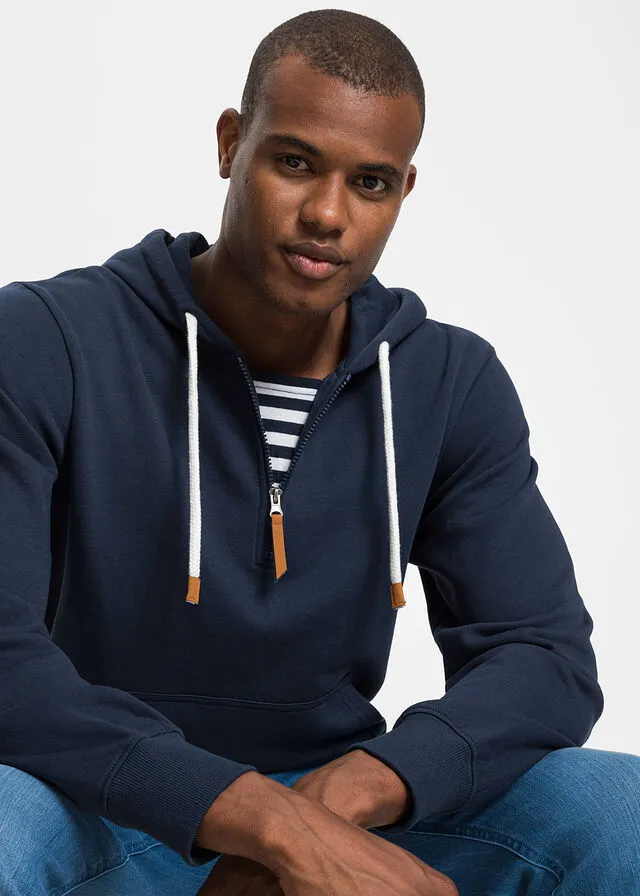 Sudadera con capucha y corte cómodo Azul marino