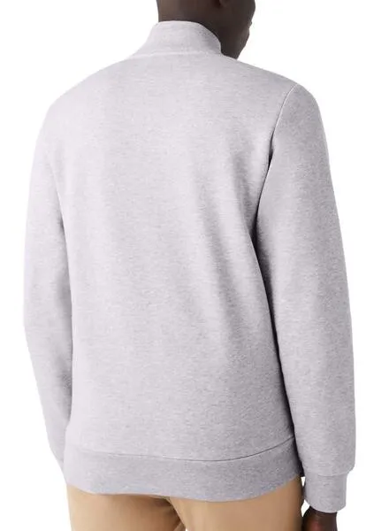 Sudadera Lacoste Brushed Gris Para Hombre