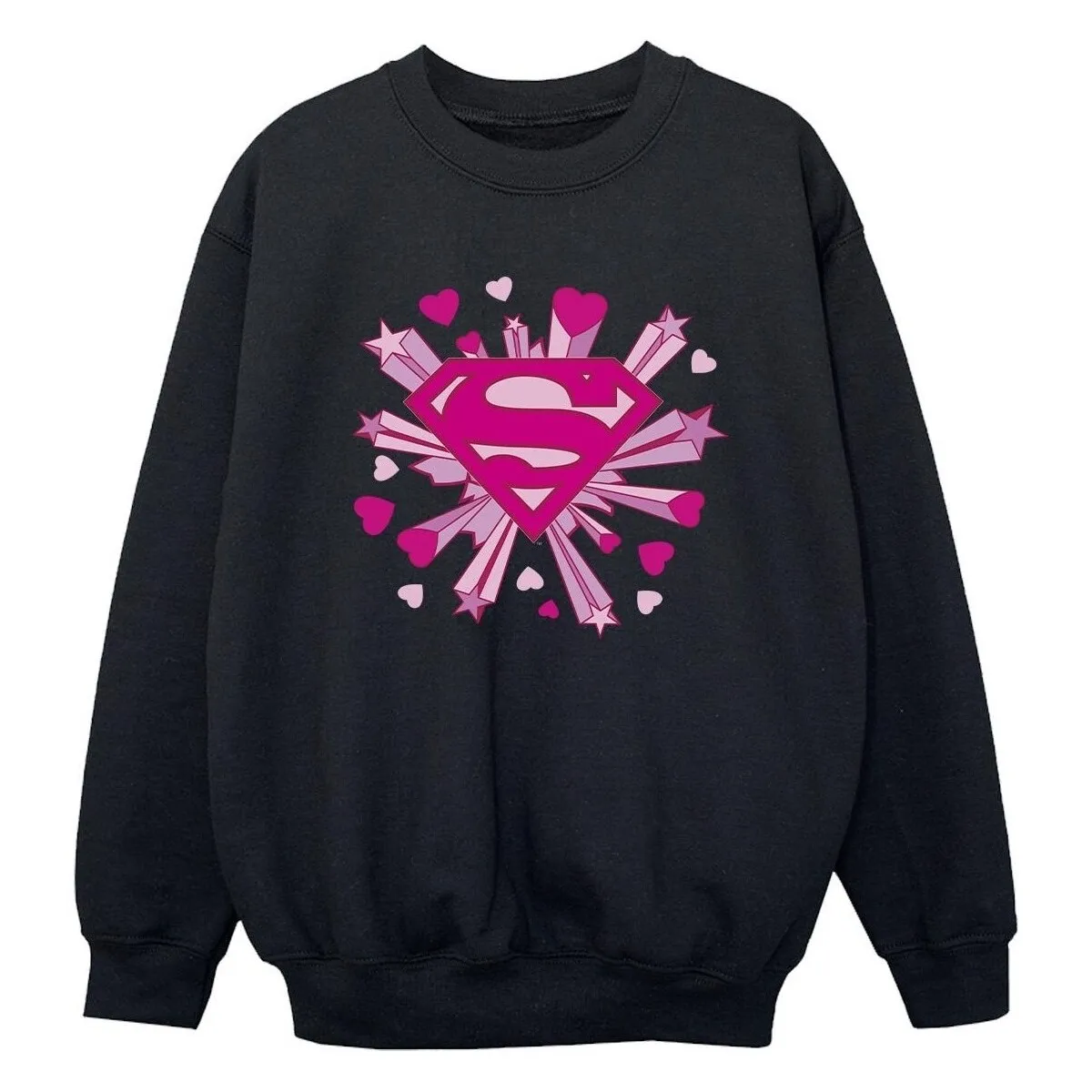 Superman Pink Hearts And Stars Logo