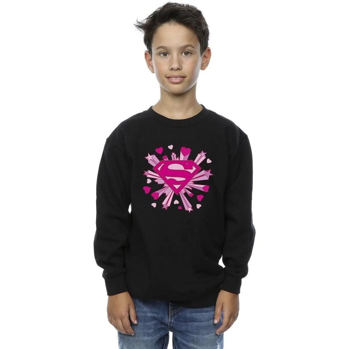 Superman Pink Hearts And Stars Logo