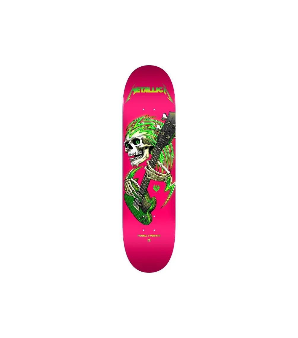 TABLA SKATE POWELL METALLICA COLLAB  HOT PINK