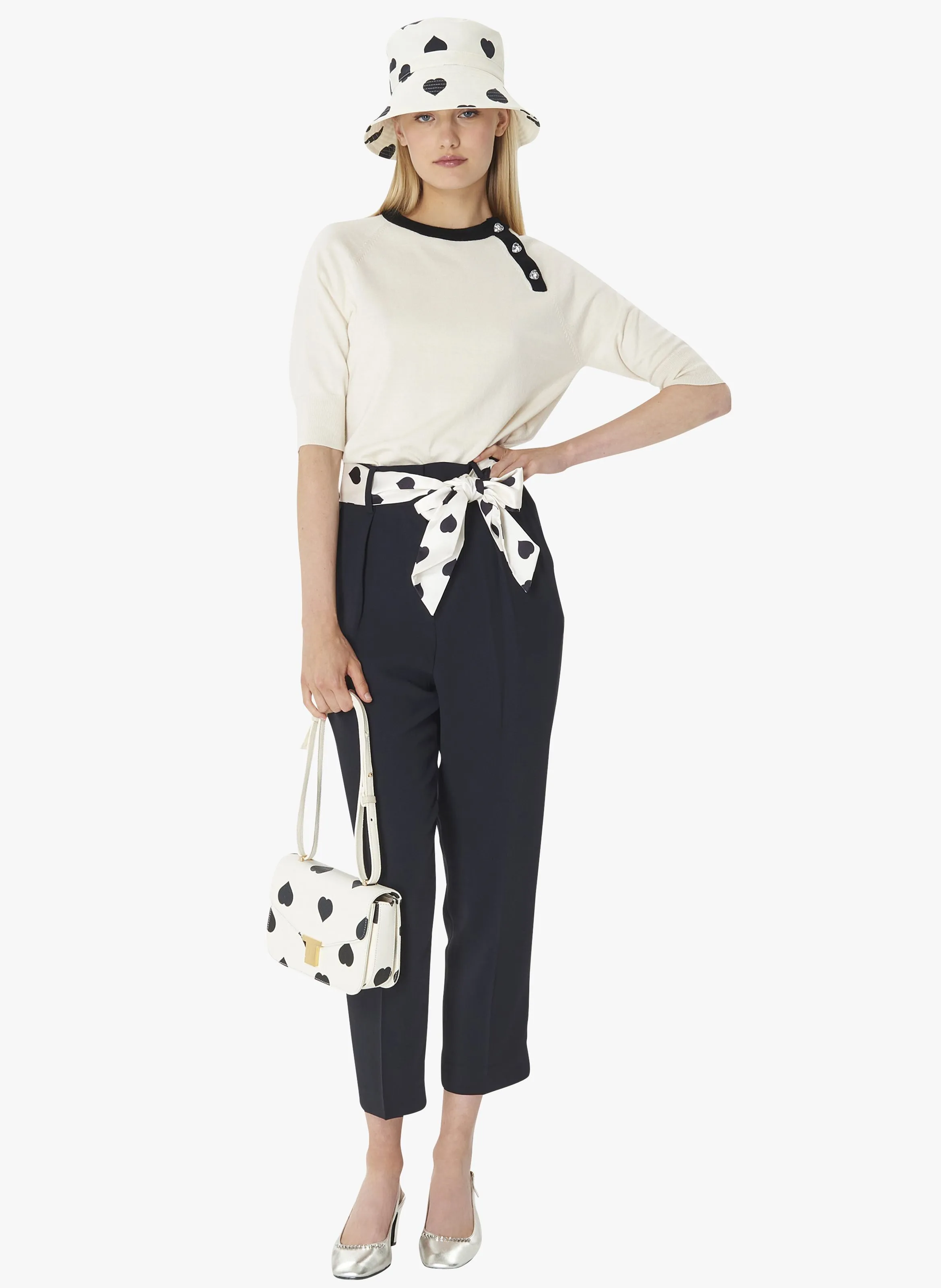 TARA JARMON PAGA  PANTALóN TAPERED DE CREPé EN NEGRO