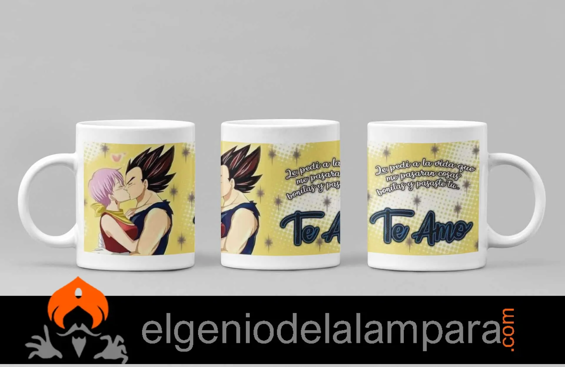 Taza San Valentín Dragon Ball Bulma y Vegeta