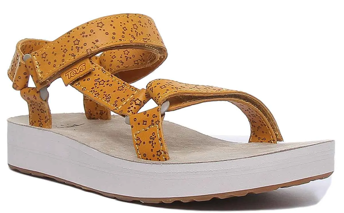 Teva Midform Universal Sandalia de plataforma vegana con tiras para mujer en multicolor