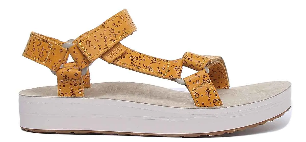 Teva Midform Universal Sandalia de plataforma vegana con tiras para mujer en multicolor