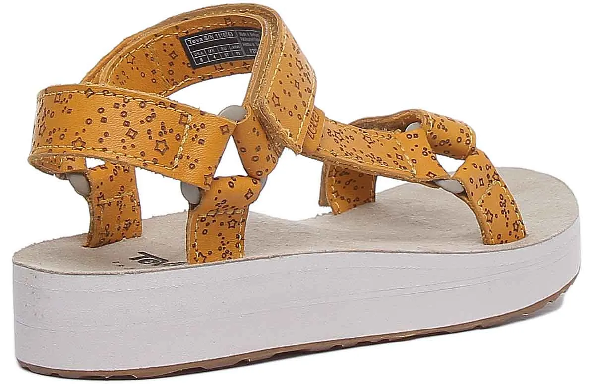 Teva Midform Universal Sandalia de plataforma vegana con tiras para mujer en multicolor