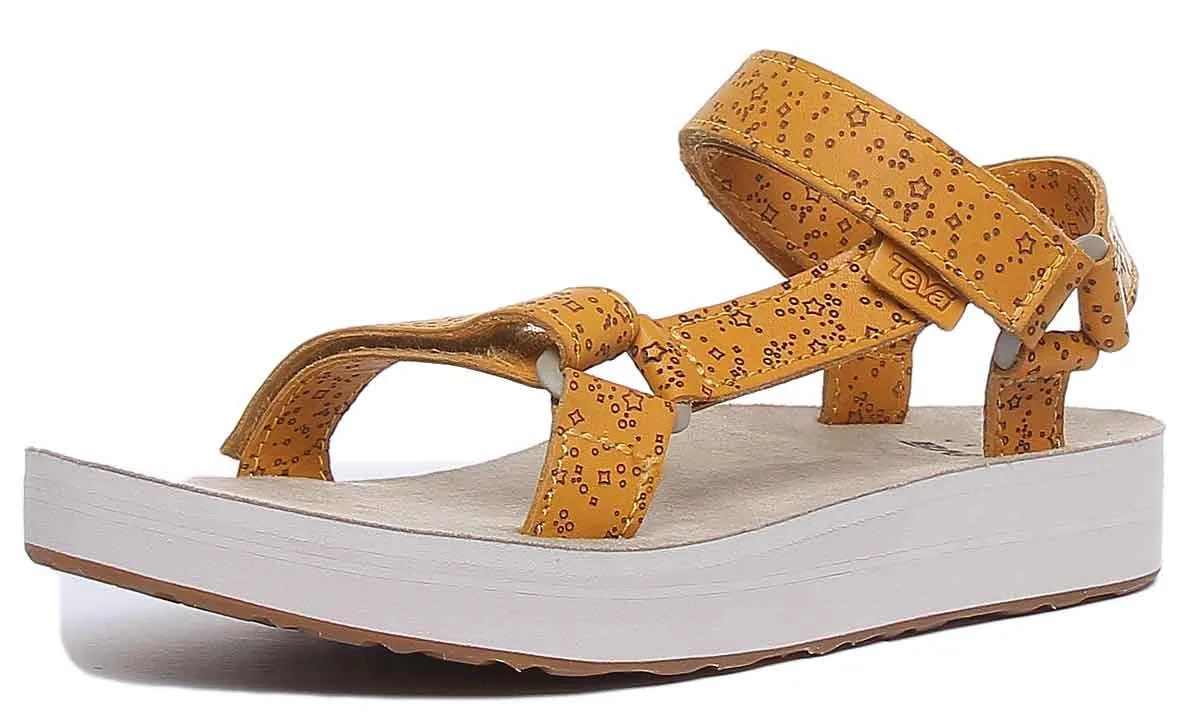 Teva Midform Universal Sandalia de plataforma vegana con tiras para mujer en multicolor
