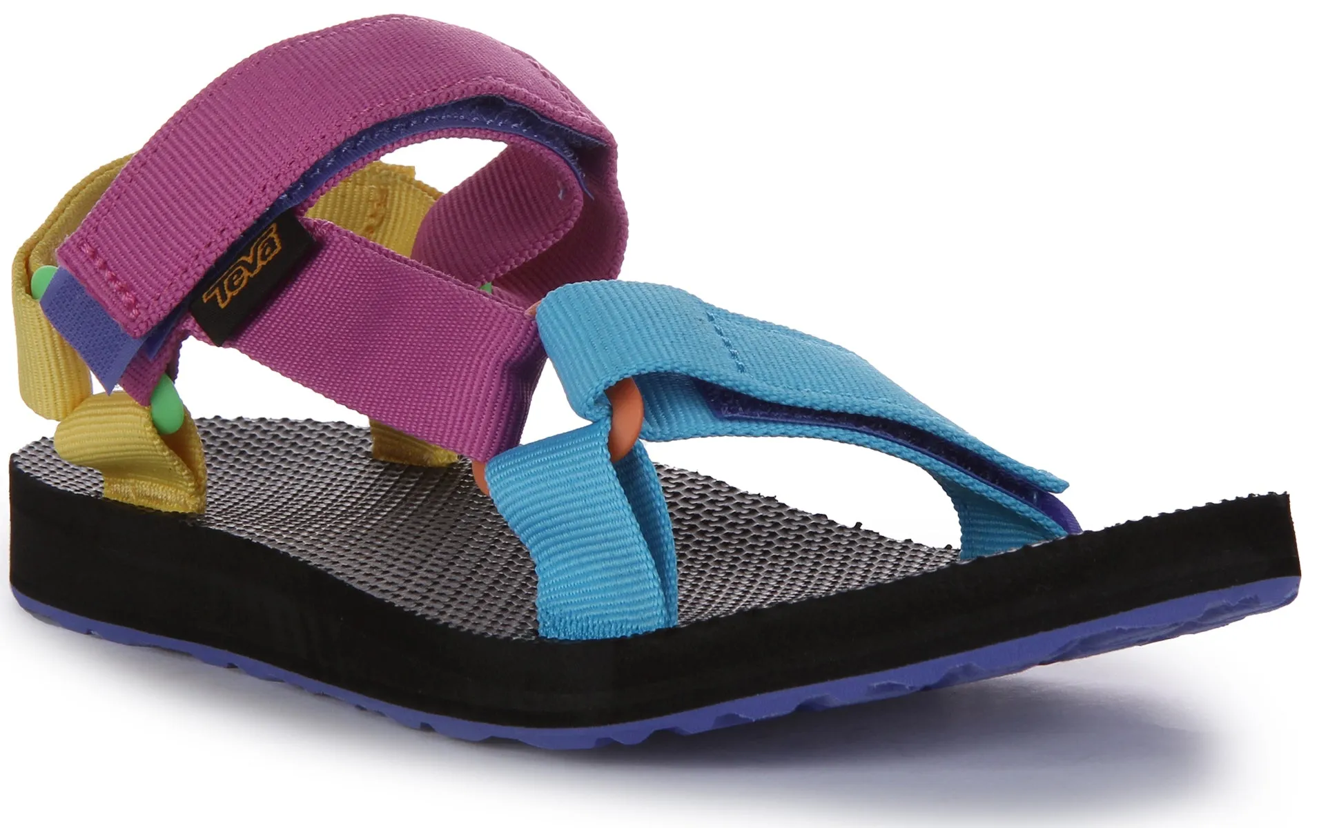 Teva Original Universal Sandalia vegana con tira delantera y trasera icónica para mujer en multicolor