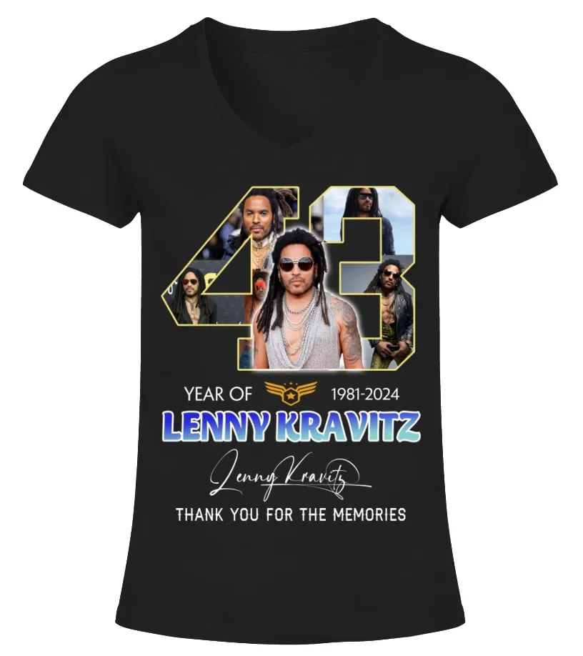 the memories Lenny Kravitz  Camiseta cuello pico Mujer