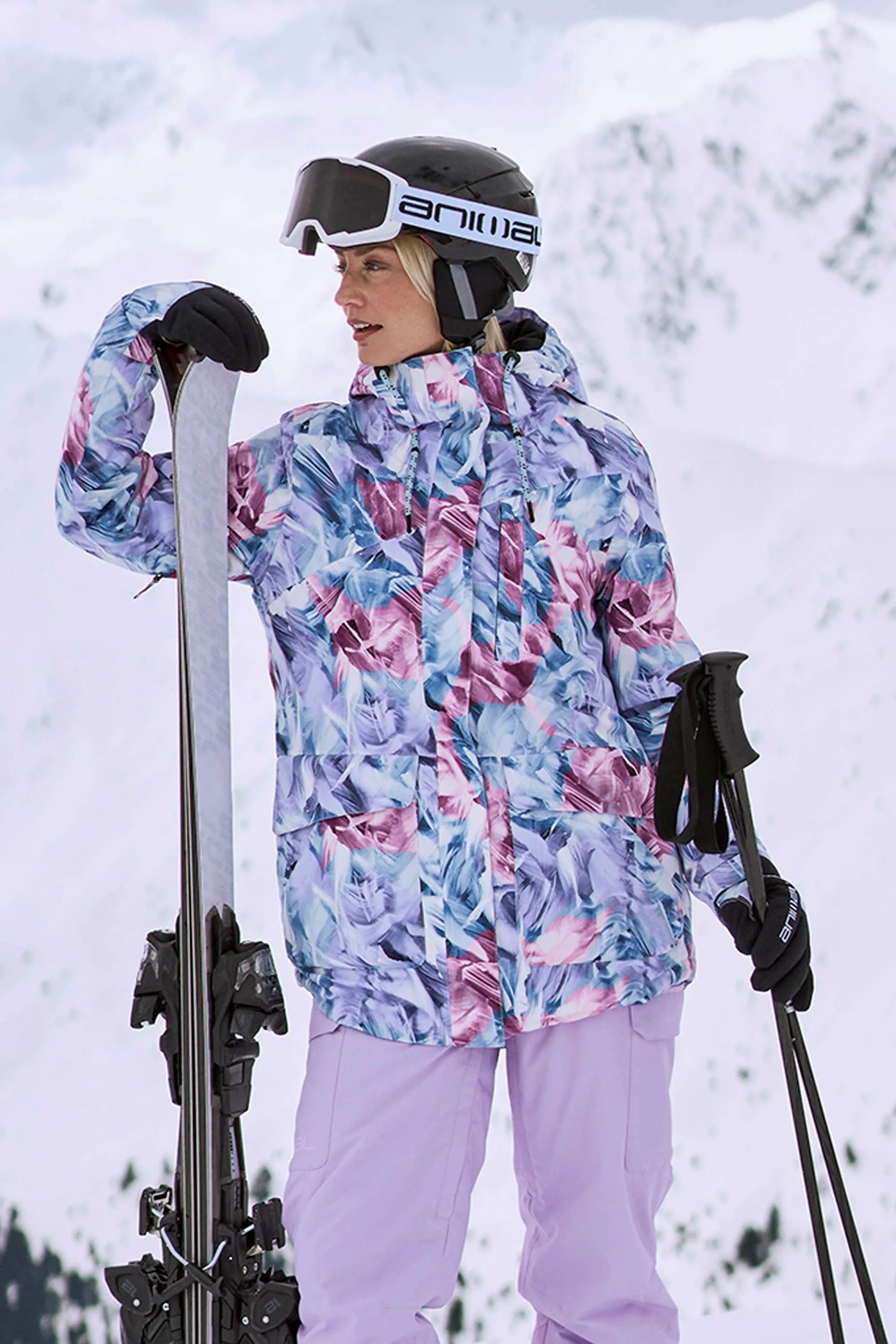 Tignes chaqueta de nieve estampada para mujer