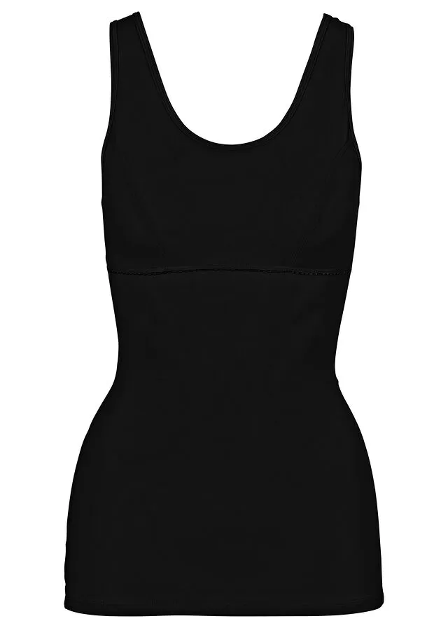 Top con gran efecto moldeador Negro