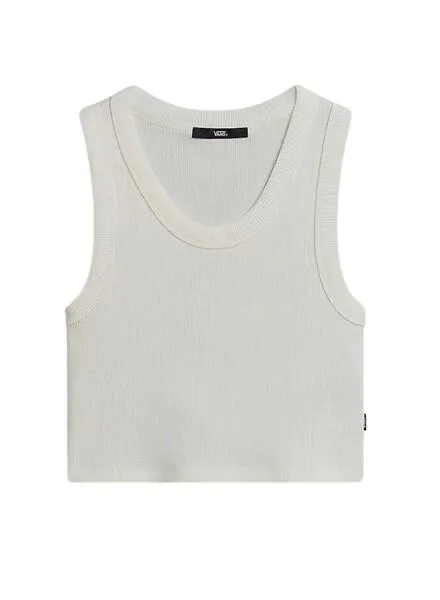 Top Vans Rib Blanco Para Mujer