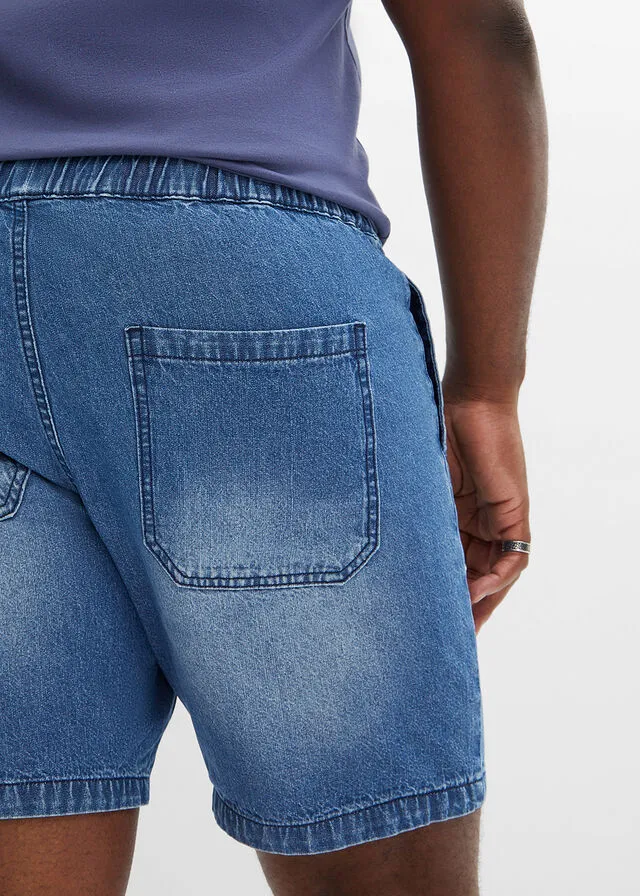Vaqueros cortos sin cierre con corte holgado Denim claro