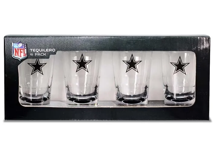 Vaso Set Tequilero (4Pzas) NFL 22 Cowboys